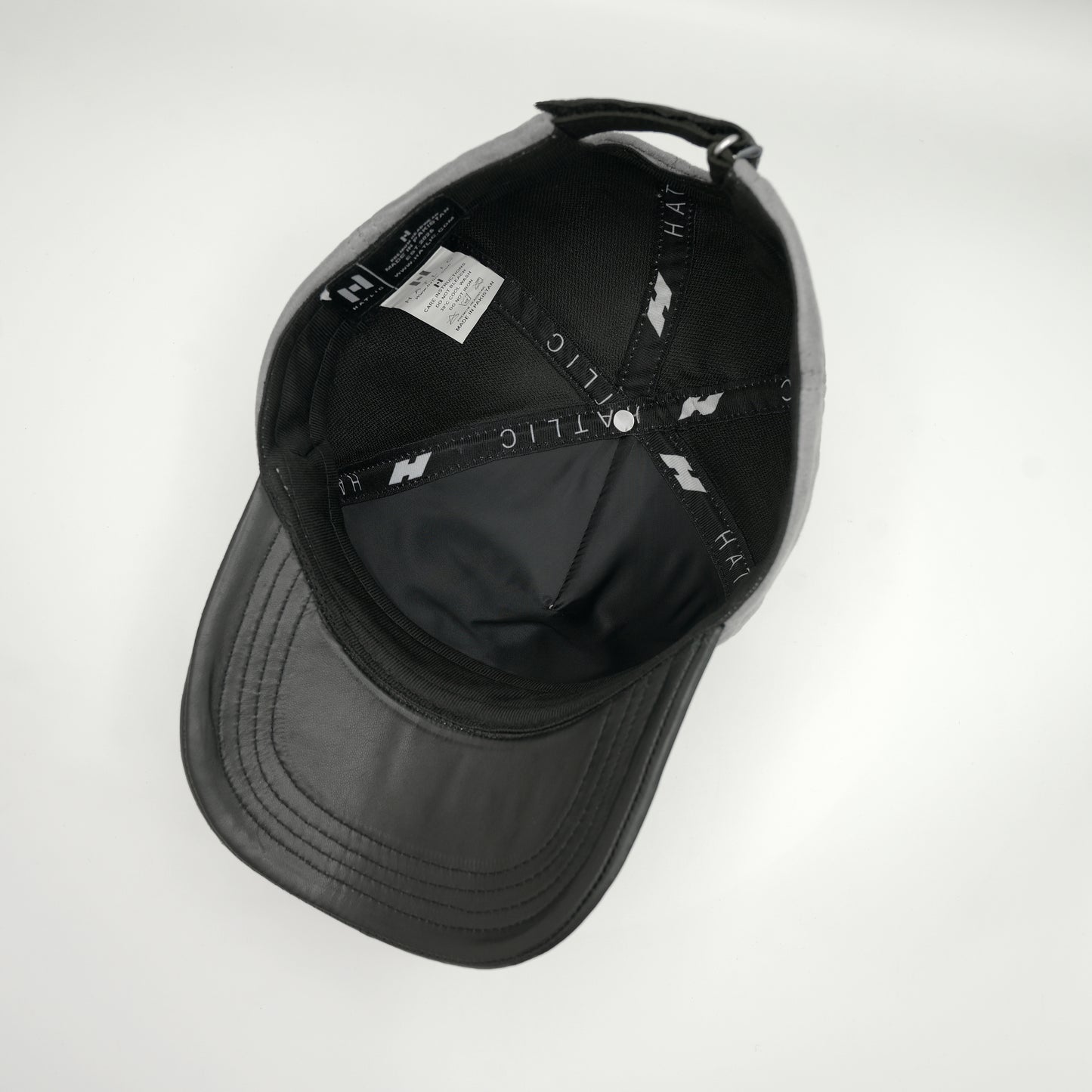 Grey suede H logo cap