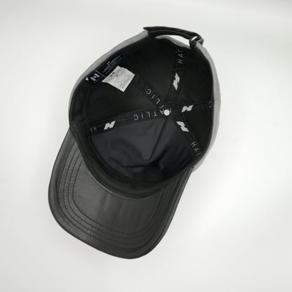 Grey suede H logo cap