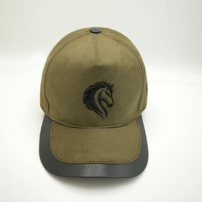 stallion suede leather cap