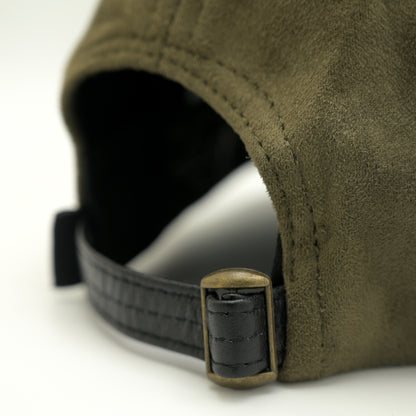 stallion suede leather cap