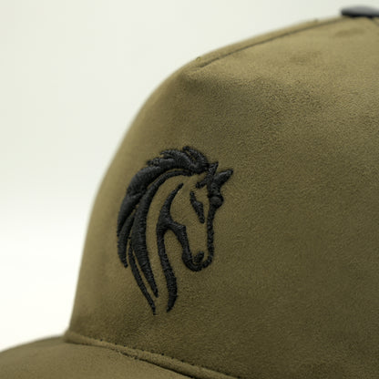 stallion suede leather cap