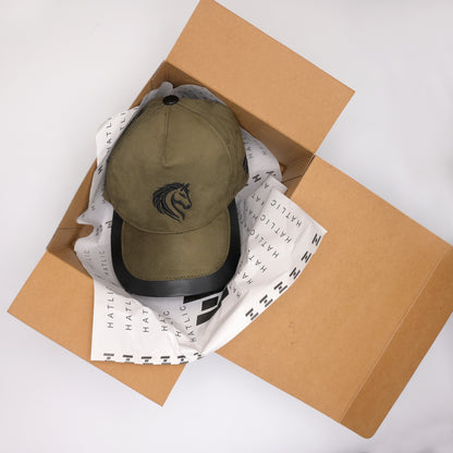 stallion suede leather cap